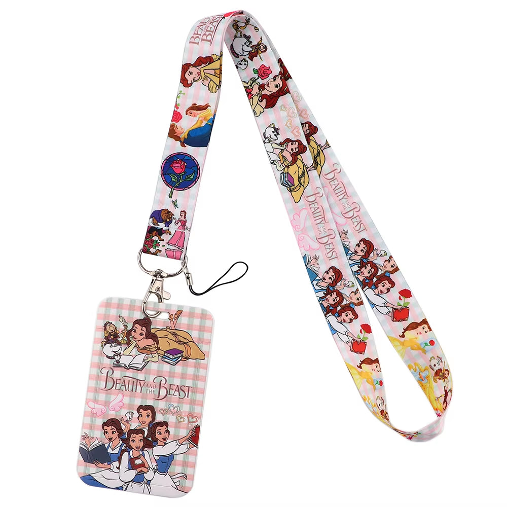 99 Styles Mickey Mouse Lanyard Pooh Bear Toy Story ID Card Holder Badge Holder Princess Neck Strap Cartoon Keychain Lariat Gift