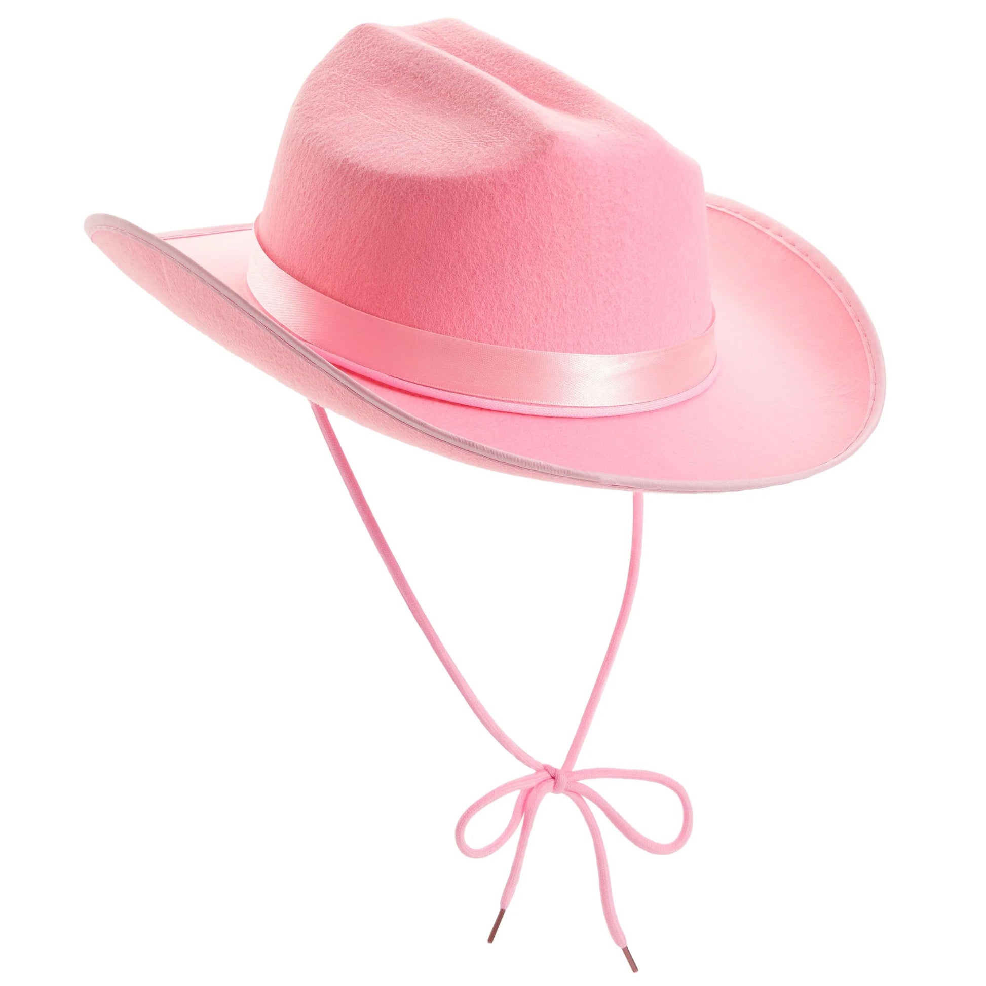 4-Pack Pink Cowboy Hats for Girls - Cute Felt Cowgirl Hats for Costume, Dress up Party (One Size Fits All)