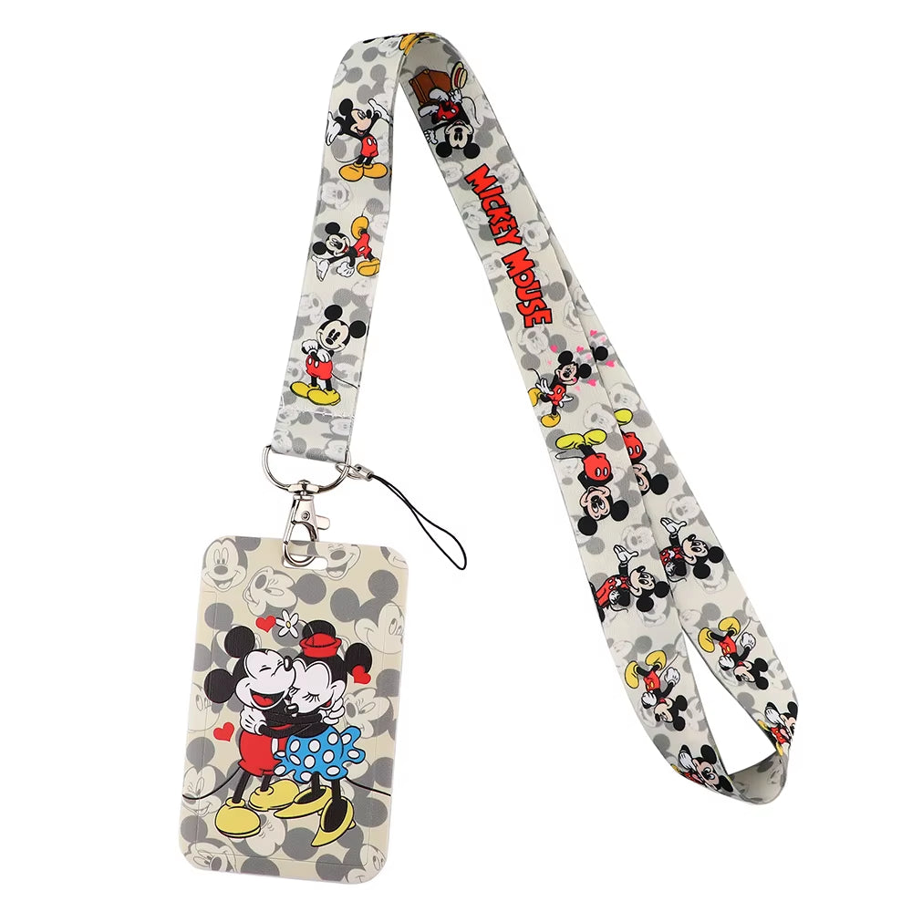 99 Styles Mickey Mouse Lanyard Pooh Bear Toy Story ID Card Holder Badge Holder Princess Neck Strap Cartoon Keychain Lariat Gift