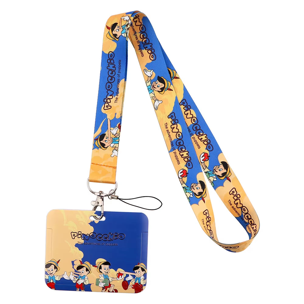 99 Styles Mickey Mouse Lanyard Pooh Bear Toy Story ID Card Holder Badge Holder Princess Neck Strap Cartoon Keychain Lariat Gift