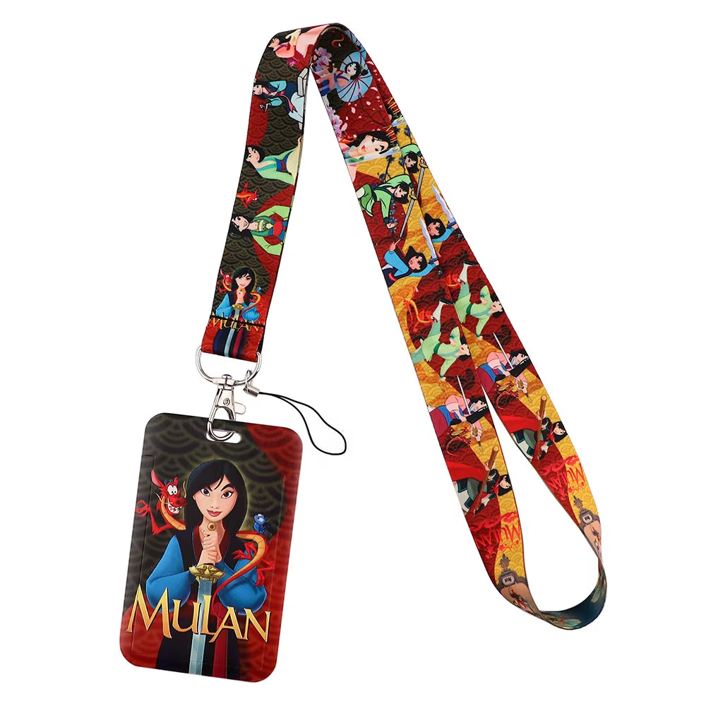 99 Styles Mickey Mouse Lanyard Pooh Bear Toy Story ID Card Holder Badge Holder Princess Neck Strap Cartoon Keychain Lariat Gift