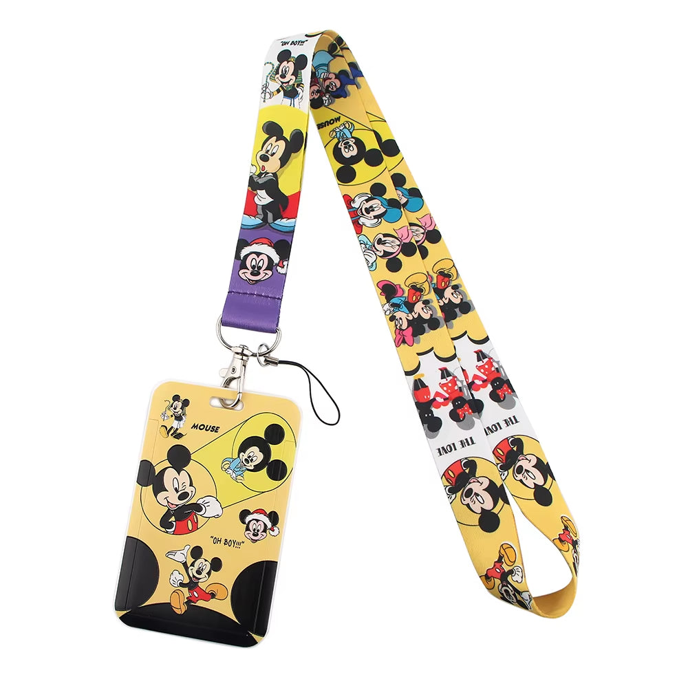 99 Styles Mickey Mouse Lanyard Pooh Bear Toy Story ID Card Holder Badge Holder Princess Neck Strap Cartoon Keychain Lariat Gift