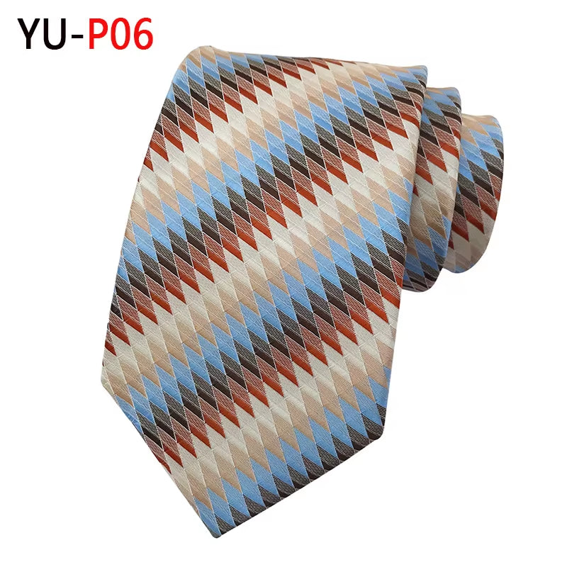 New 8Cm Striped Dark Tie Business Casual Silk Luxury Mens Neck Ties Wedding Party Neck Tie Formal Dress Neck Tie