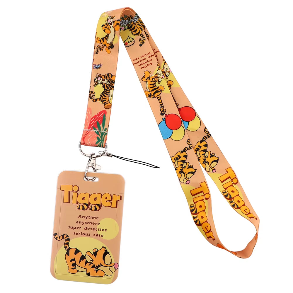 99 Styles Mickey Mouse Lanyard Pooh Bear Toy Story ID Card Holder Badge Holder Princess Neck Strap Cartoon Keychain Lariat Gift