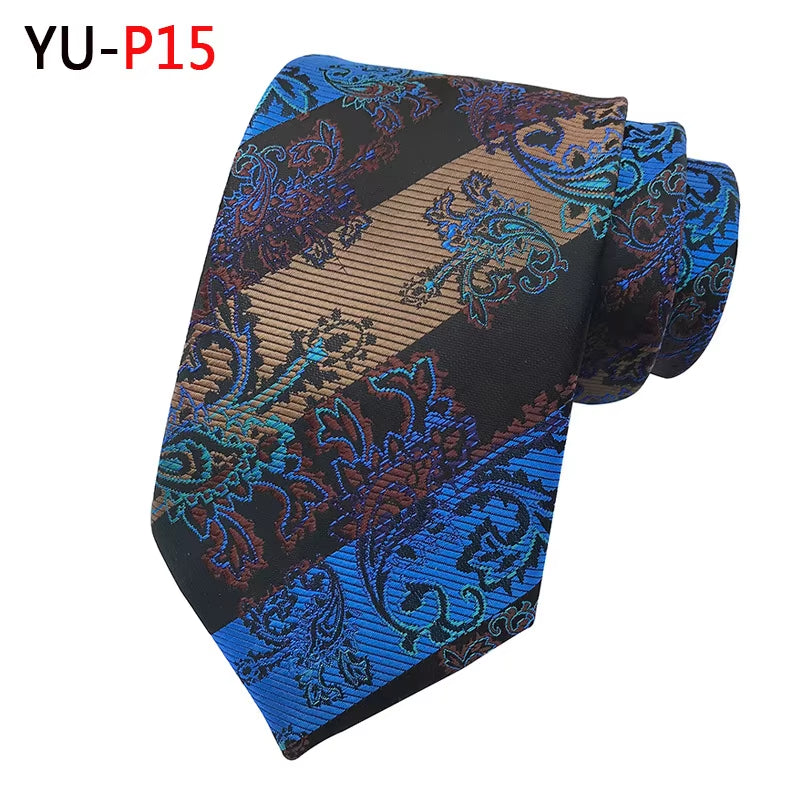 New 8Cm Striped Dark Tie Business Casual Silk Luxury Mens Neck Ties Wedding Party Neck Tie Formal Dress Neck Tie