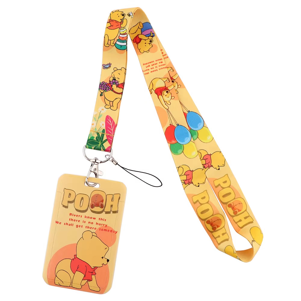 99 Styles Mickey Mouse Lanyard Pooh Bear Toy Story ID Card Holder Badge Holder Princess Neck Strap Cartoon Keychain Lariat Gift