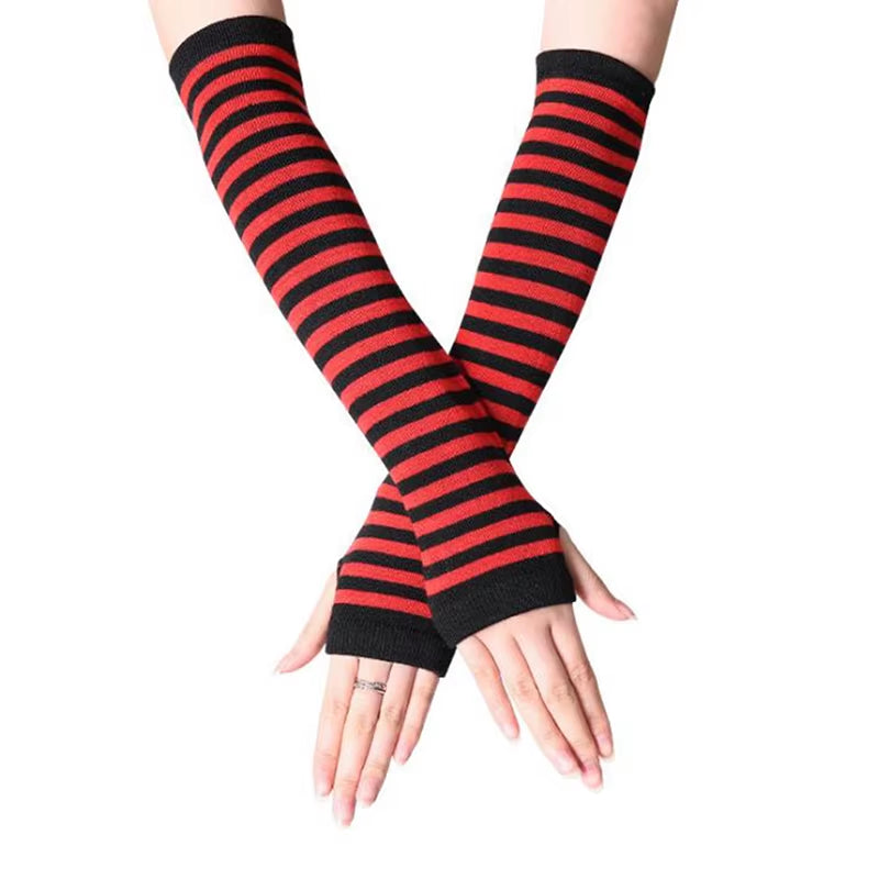 Winter Autumn Wrist Arm Hand Arm Warmers Knitted Sleeve Warm Fingerless Mitten Gloves