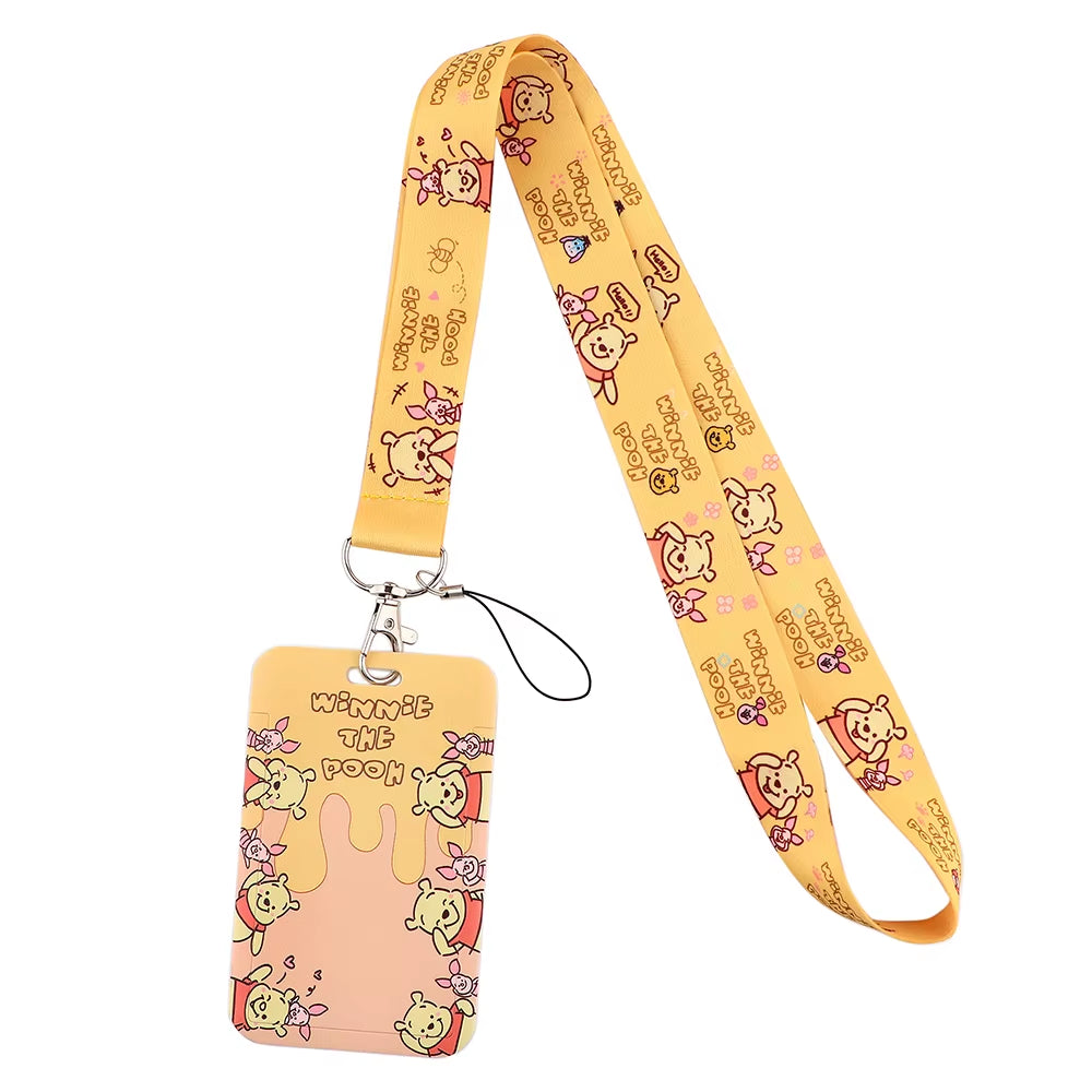 99 Styles Mickey Mouse Lanyard Pooh Bear Toy Story ID Card Holder Badge Holder Princess Neck Strap Cartoon Keychain Lariat Gift