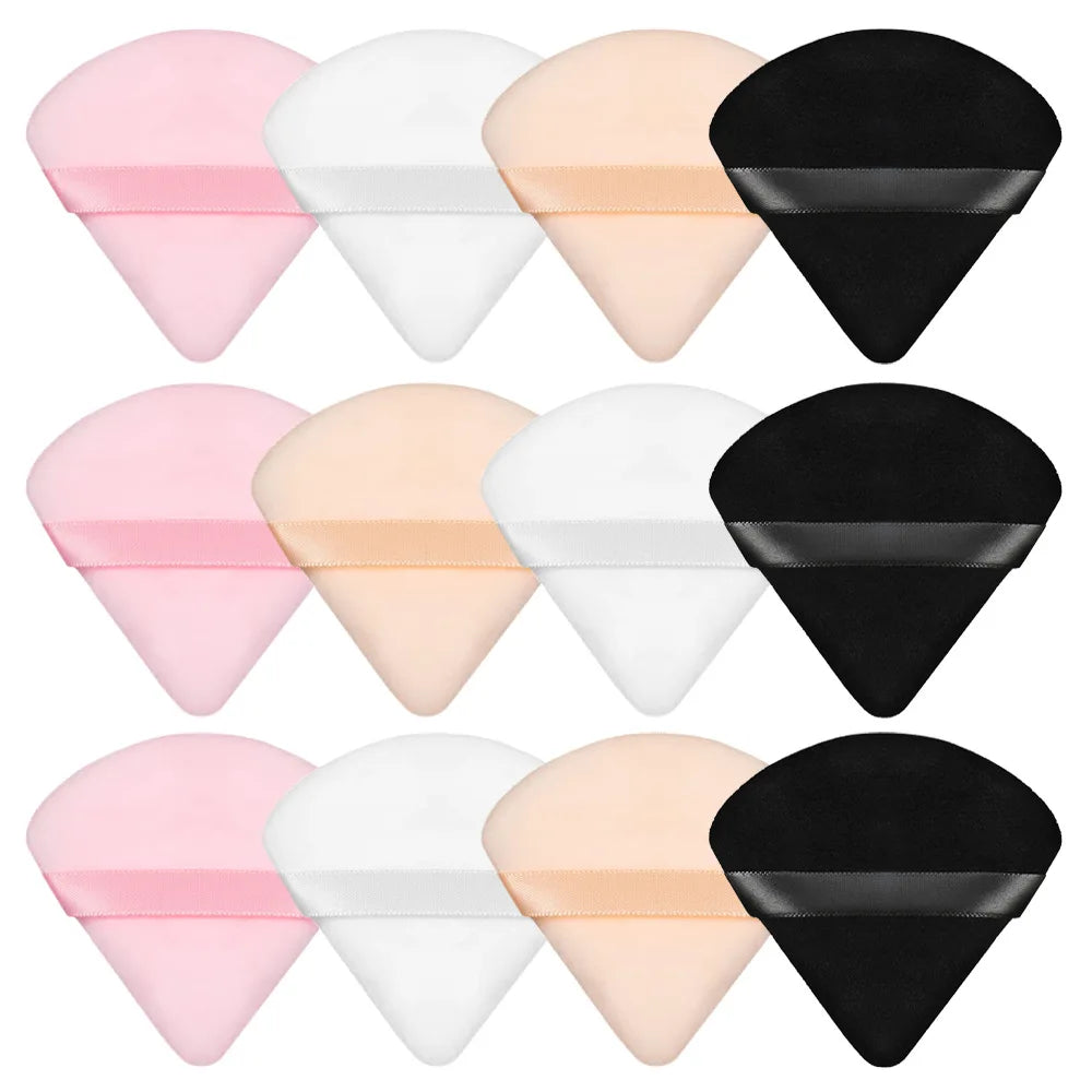 Triangle Powder Puff Soft Makeup Sponge for Face Make Up Eyes Contouring Shadow Cosmetic Washable Mini Velvet Foundation Puff