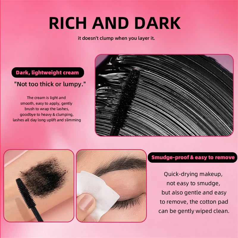 Eyelashes Lengthening Mascara Waterproof Long Lasting Silky Lash Black Eyelashes Extension Make Up Beauty Eye Korean Cosmetic