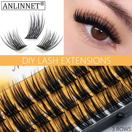 Anlinnet 1 box/36 bundles of 40D fake eyelashes Mink Individual  Eyelashes natural thick lashes,Eyelash Extensions for make up