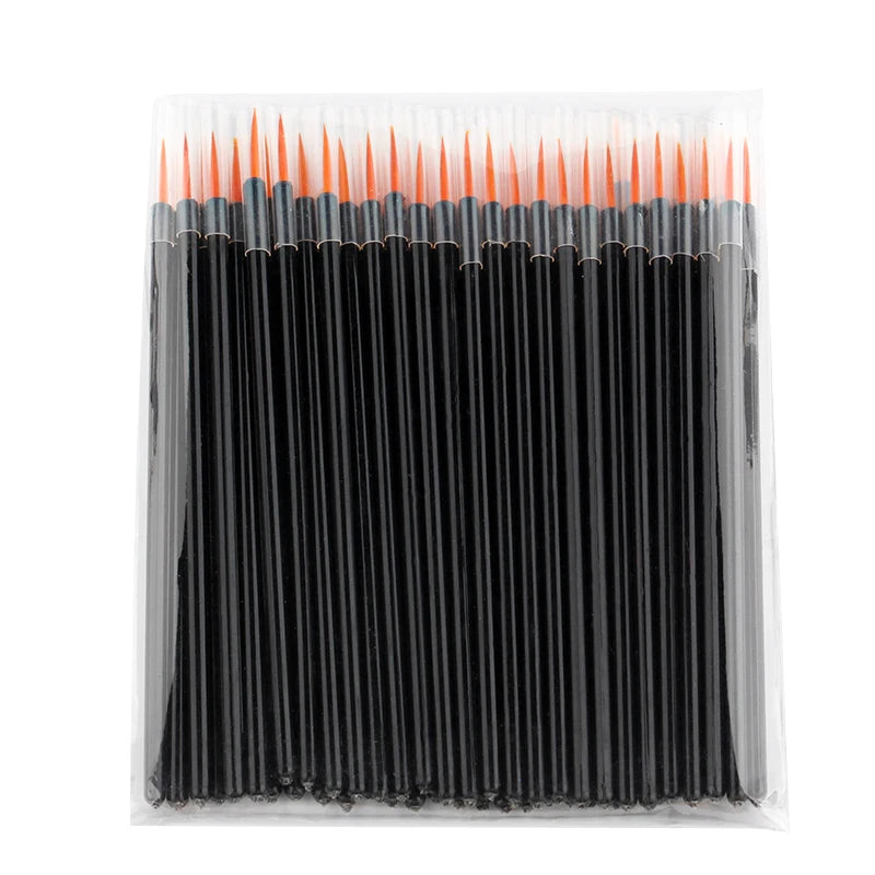 HOT 50PCS Eyeliner Brushes Long Thin Tip Applicator Eyeliner Wand Women Makeup Brush Cosmetic Supplies for Eye Beauty Make Up