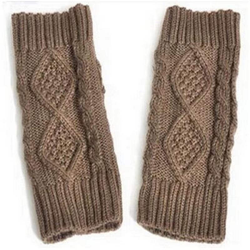 Winter Autumn Wrist Arm Hand Arm Warmers Knitted Sleeve Warm Fingerless Mitten Gloves