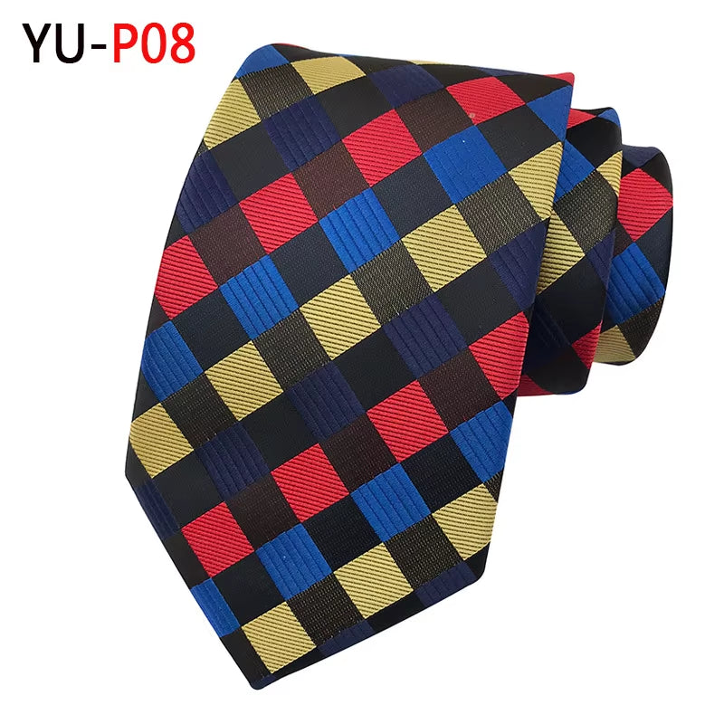 New 8Cm Striped Dark Tie Business Casual Silk Luxury Mens Neck Ties Wedding Party Neck Tie Formal Dress Neck Tie