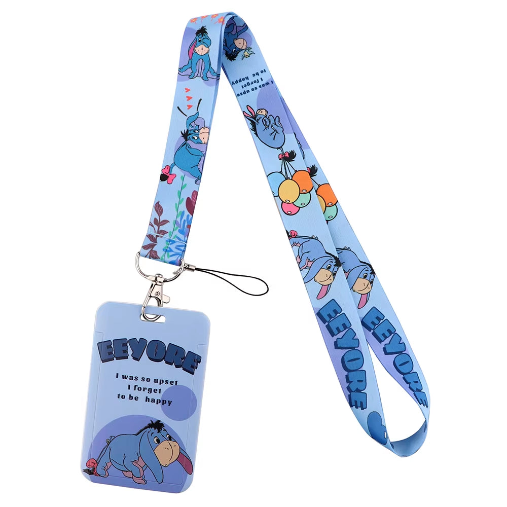 99 Styles Mickey Mouse Lanyard Pooh Bear Toy Story ID Card Holder Badge Holder Princess Neck Strap Cartoon Keychain Lariat Gift